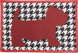 Tapestry Pet Bowl Mat (nonskid)(13&quot;x 19&quot;) LARGE RED SCOTTISH DOG, Park B... - £11.81 GBP