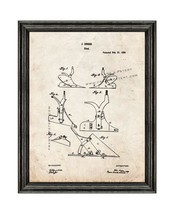 John Deere Plow Patent Print Old Look with Black Wood Frame - £19.94 GBP+