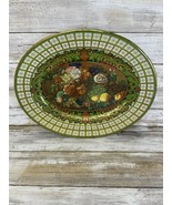 Daher Decorated Ware Tray Floral &amp; Fruit - $9.49