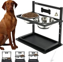 Elevated Dog Bowls,Raised Dog Bowl Stand For Large And Medium Dogs, Adjustable H - $32.99