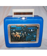 1988 Blue Plastic Star Trek Lunch Box without Thermos - $19.67 CAD