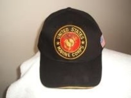 U S Marine Corps black cap or cover w/USMC Emblem  - £15.99 GBP