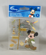 Disney Dimensional Stickers Jungle Mickey Parrot Compass Scrapbooking - £4.70 GBP