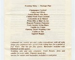 Villa Bianca Menu Northern Boulevard Flushing New York 1982 Catering  - $17.82