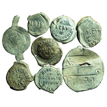 Lead Seals Lot of 8 Seals Europe 14-29mm Late 19th Start 20th Century 04068 - £23.69 GBP