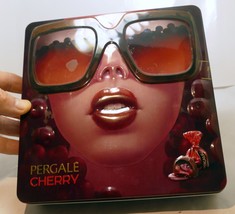 Pergale Cherry Metal Empty Tin/Container chocolate liquor candy - $18.00