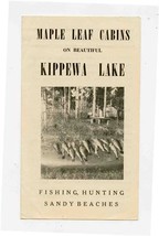 Maple Leaf Cabins on Kippewa Lake Brochure Laniel Quebec Canada  - £15.03 GBP