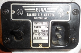 1952 Elna Supermatic Electric Connector Unit w/On-Off Switch &amp; 4 Screws - £15.71 GBP