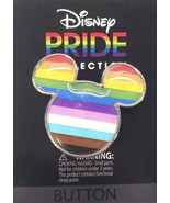 Rainbow Mickey Mouse Pinback Button Disney Pride Collection Pin - $372.14 MXN