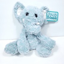 Elephant Blue White  Silver Glitter Eyes Plush Stuffed Animal Kellytoy 11&quot; - £19.46 GBP