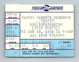 Soundgarden Danzig Concert Ticket Stub August 10 1990 Detroit Michigan - £55.00 GBP