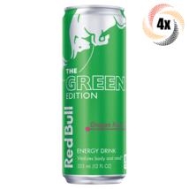 4x Cans Red Bull The Green Edition Dragon Fruit Flavor Energy Drink | 12... - £19.23 GBP