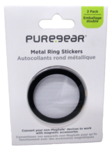 New 2 Pack PureGear Magnetic Ring Stickers for iPhone 8 & Later Models - Black - $7.59