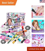 Girls 8-12 Nail Art Combo with 120 Fake Nails and Glitter Pens - Fun DIY... - $51.00