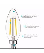 Luxrite 4W Vintage Candelabra LED Bulb Dimmable 3000K 400lm Blunt Tip B1... - $19.97 CAD