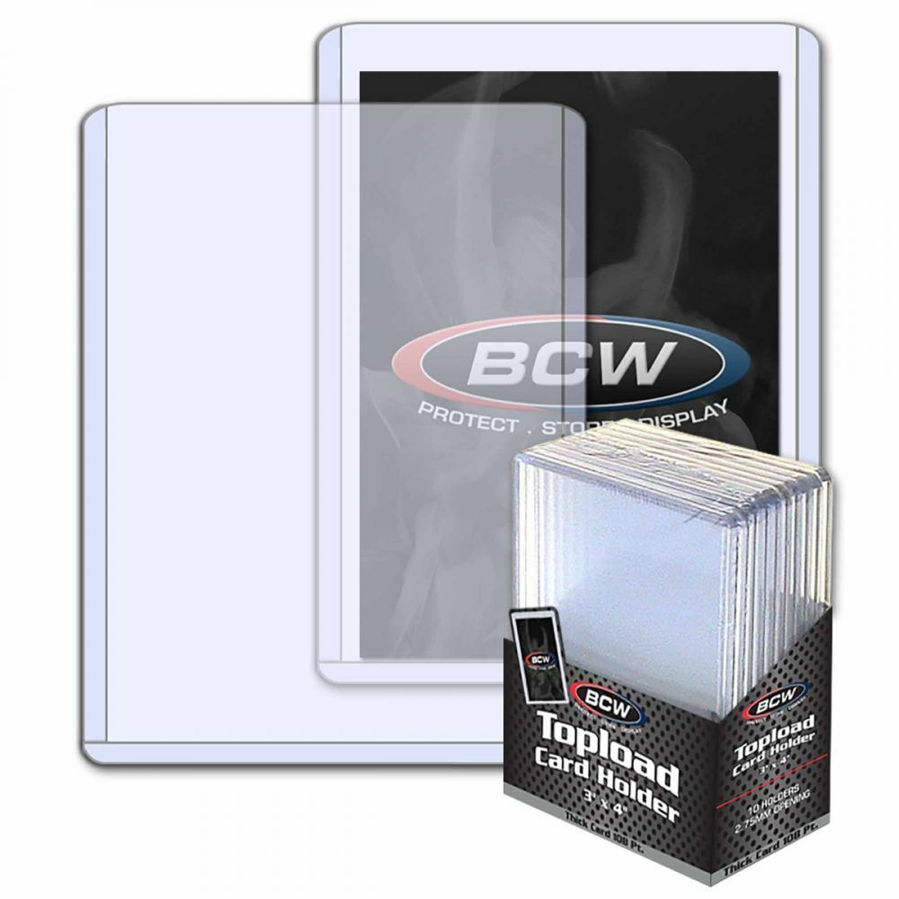 1 Pack of BCW 3x4 3.5mm Topload holder 138 pt Thick Card Toploads - $8.01