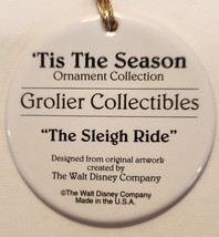 Grolier Disney THE SLEIGH RIDE Christmas Ornament Ceramic Goofy Minnie M... - $14.88