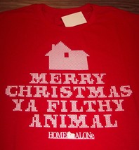 Home Alone Merry Christmas Ya Filthy Animal T-Shirt Mens Large New w/ Tag - £15.57 GBP