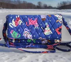  Vera Bradley Catnip Christmas Wallet Crossbody  - $25.00