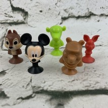 Disney Suction Cup Heads Lot Of 5 Winnie The Pooh Tigger Piglet Mickey C... - $9.89