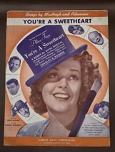 1937 Vintage Sheet Music - YOU&#39;RE A SWEETHEART - Alice Faye - Ken Murray... - $9.82