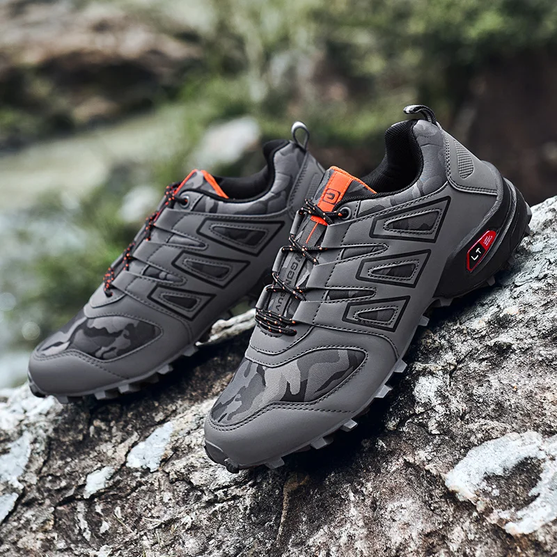 On men hiking shoes outdoor trekking shoes man tourism camping sports non slip sneakers thumb200