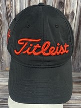 Titleist Golf Black w/ Red Embroidered Adjustable Strap Back Hat  - £14.45 GBP