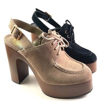 Vince Camuto Inerta Leather High Heel Platform Slingback Clog Choose Sz/Color - £71.12 GBP