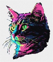 Pepita Needlepoint kit: Neon Cat, 10&quot; x 12&quot; - £68.50 GBP+