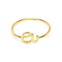Twisted Style Initial Letter Ring Women Statement Rings Party Jewelry 18... - £19.98 GBP