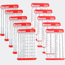 5 Sets Pocket Starrett Metric &amp; Decimal Equivalents Chart Machinist Pocket Cards - $23.20