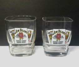 2-Vintage Jim Beam Kentucky Straight Bourbon Whiskey Glasses - £16.25 GBP