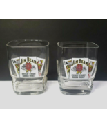 2-Vintage Jim Beam Kentucky Straight Bourbon Whiskey Glasses - £16.47 GBP