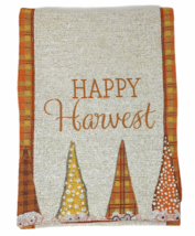 Happy Harvest Peek-a-Boo Gnomes Tapestry Autumn Fall Table Runner 72&quot; x 13&quot; - £18.99 GBP