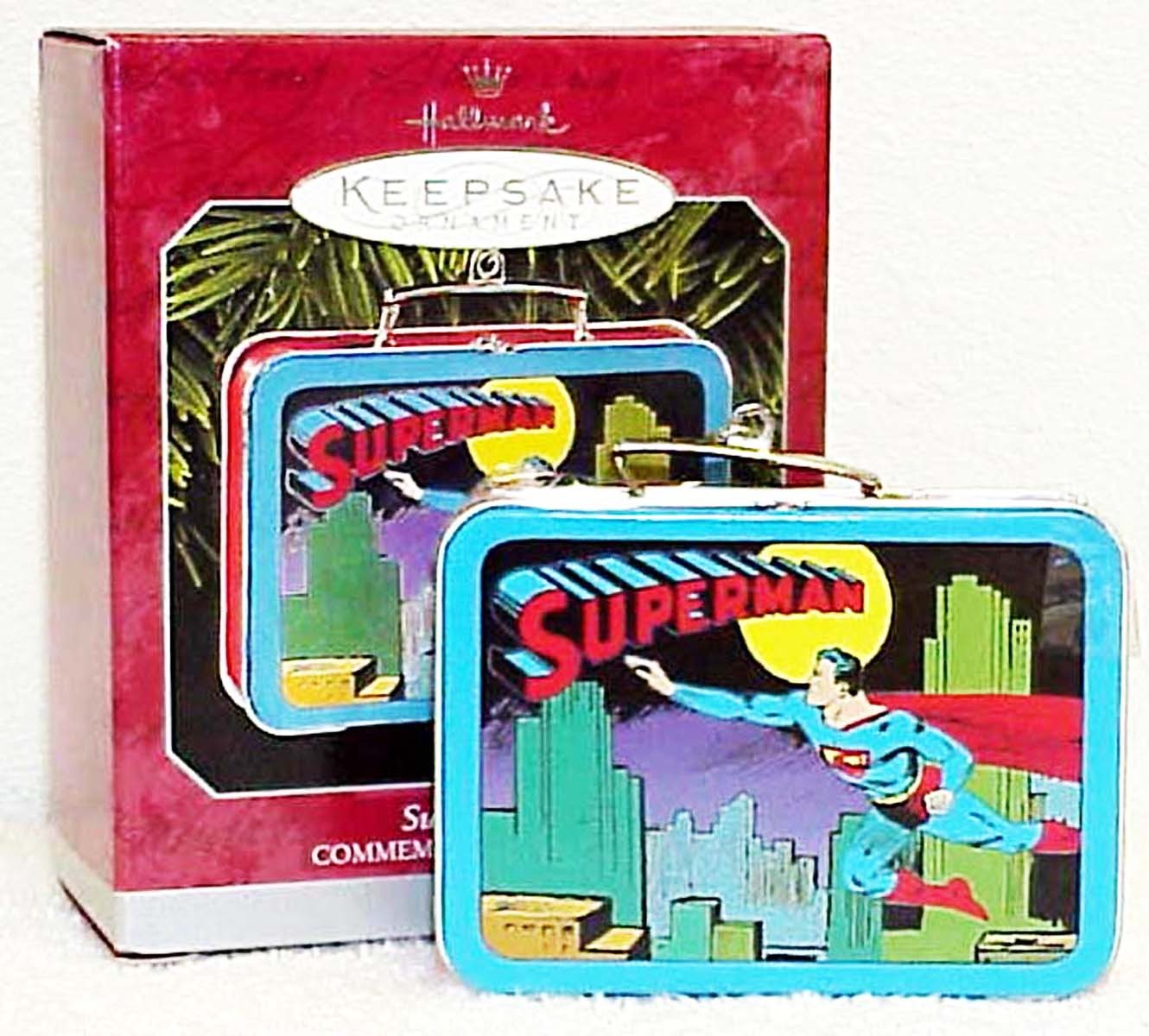 SUPERMAN LUNCH BOX - 1998 Hallmark Keepsake Ornament # QX6423 Excellent! - $12.00