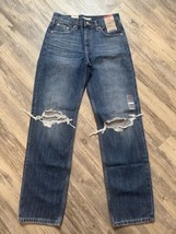 Levi&#39;s Low Pro Straight Women&#39;s Distressed Denim Jeans 100% Cotton Size ... - $28.86
