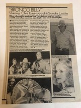Clint Eastwood Magazine Article Bronco Billy 1 Page Vintage - £6.17 GBP