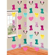 Minnie Mouse Fun to Be One 6 String Decoration 1st Birthday Party - £4.87 GBP