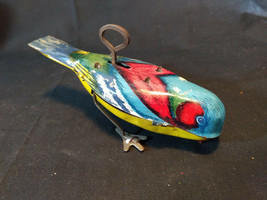 Working Old Vtg Collectible Tin Wind-Up Mechanical Pecking Bird Toy Pate... - $49.95