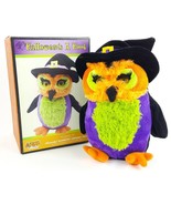 Animated Blinking Halloween 9&quot; Plush Owl Sings Moves Somebody&#39;s Watching... - £21.28 GBP