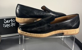 Women&#39;s  Sarto Black Leather Slip On Loafer Clarissa Dress Flats Size 7.5m - $50.00