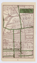 1951 Original Vintage Map Of Little Rock North Arkansas Downtown Business Center - $22.87