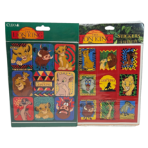 VINTAGE 1990&#39;s DISNEY THE LION KING TINY SEALED 2 PACKS OF STICKERS 8 SH... - $360.13 MXN