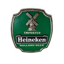 Vintage Heineken Beer Sign Plastic Plaque Man Cave Bar Holland Beer 8&quot;x9.5” - $18.00