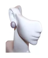 Sterling Silver Diamond Pierced Earrings - Posts with Clip Backs - $238.75
