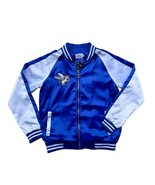 Lola And The Boys Varsity Bomber Jacket Embroidered S NWOT Blue White Un... - $451.20 MXN