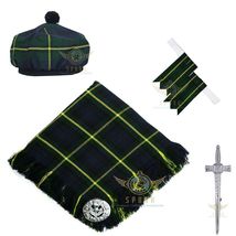 Scottish Gordon Tartan Kilt FLY PLAID Brooch Flashes - Kilt pin - Tam Hat - $39.00