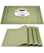 Placemats, Placemats for Dining Table Set of 4, Heat-Resistant Washable ... - £12.03 GBP