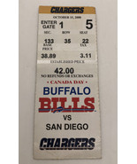 San Diego Chargers vs. Buffalo Bills Ticket Stub 10/15/2000 - £11.76 GBP