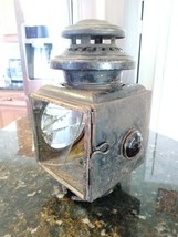 Antique E &amp; J Detroit 1908 Patent Car Carriage Kerosene Lamp Lantern DAM... - $141.71